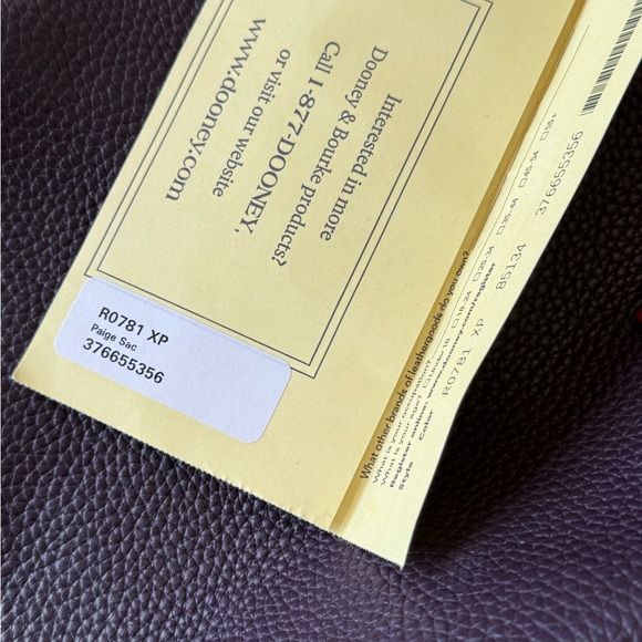 Dooney & Bourke Handbag, Pebble Grain Paige Sac Shoulder Bag - Plum - Picture 4 of 13